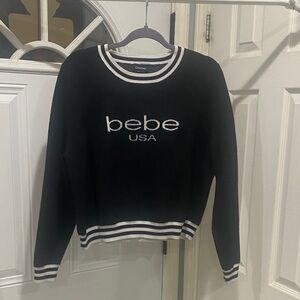 Bebe Varsity Crew Logo Sweater
